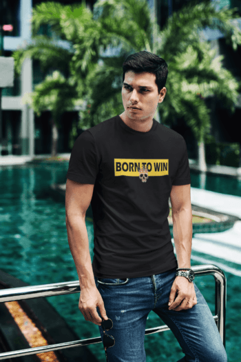 Born to Win Crew Neck, Half Sleeve T-Shirt For Men