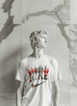 Anime Fire "NIKE" Typography Printed Crew Neck T-Shirt
