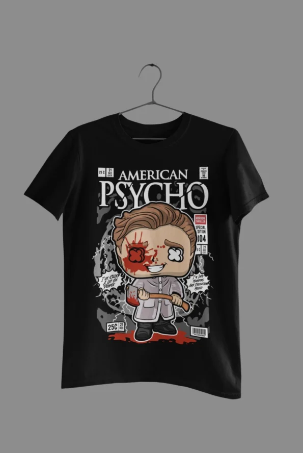 American Psycho men's t-shirt mockup