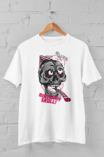 Birthday Skull Half Sleeve T-Shirt Regular Fit