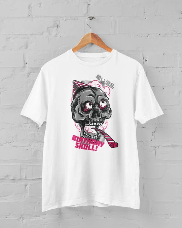 Birthday Skull Half Sleeve T-Shirt Regular Fit