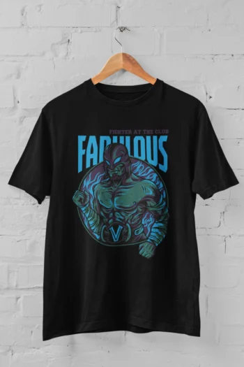 Fighter At The Club Fabulous Regular Half Sleeve T-Shirt black