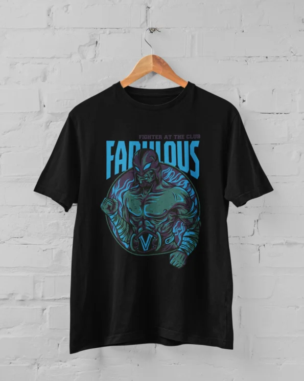 Fighter At The Club Fabulous Regular Half Sleeve T-Shirt black