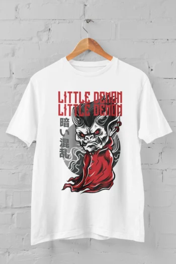 Little Demon Men's T-Shirt Half Sleeve white