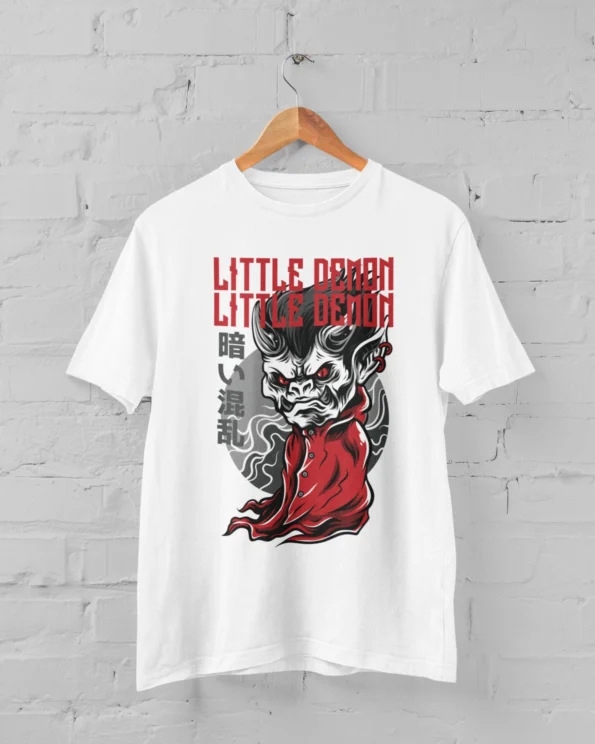 Little Demon Men's T-Shirt Half Sleeve white