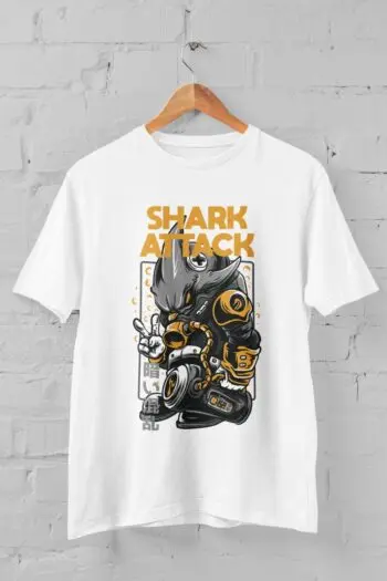 Shark Attack White T-Shirt