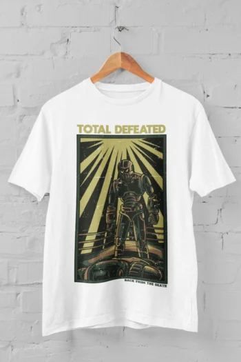 Total Defeated Half Sleeve T-Shirt white