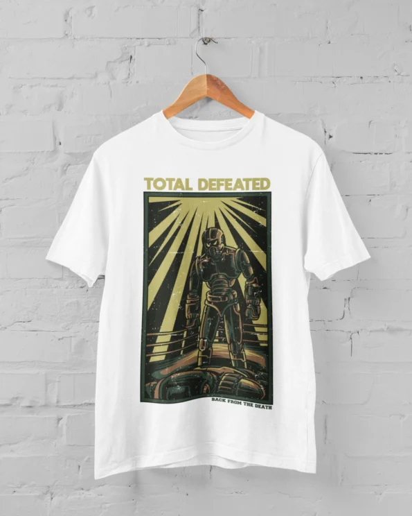 Total Defeated Half Sleeve T-Shirt white