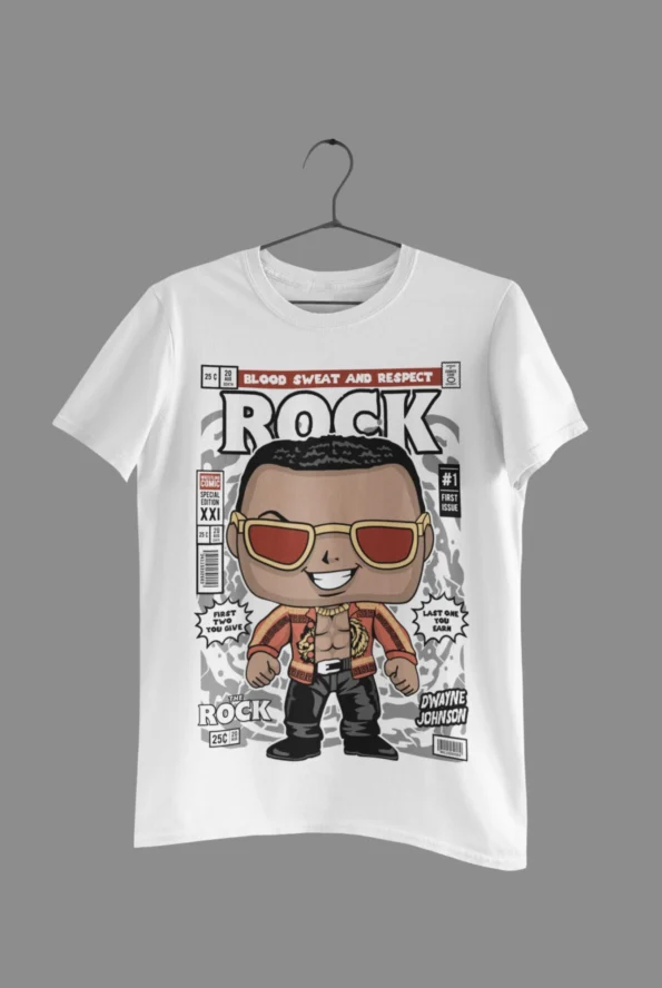 The Rock Cartoon Print t-shirt