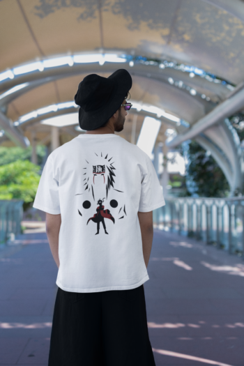Naruto Jiraiya Anime Front and Back Crew Neck T-Shirt For Men Regular Fit