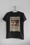 wanted portgas ace anime t-shirt black