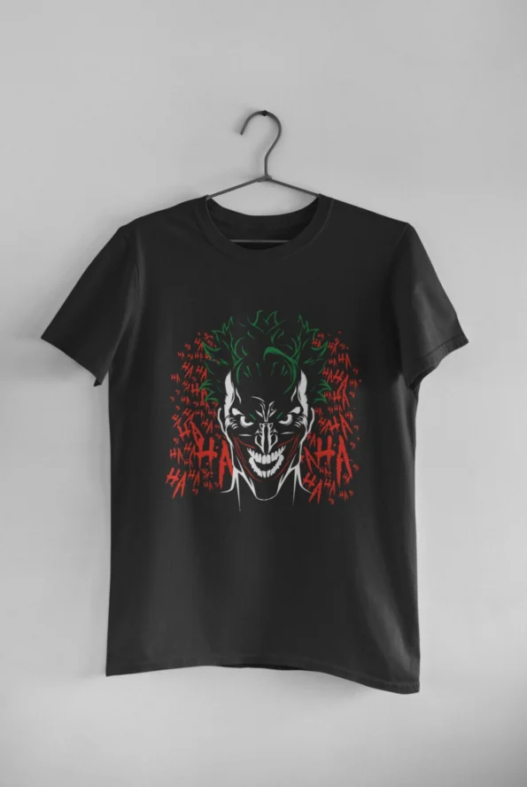 Joker T-shirt Graphic Printed For Men Regular Fit Black 100% Cotton