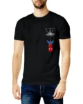 Spiderman pocket T-shirt mockup models