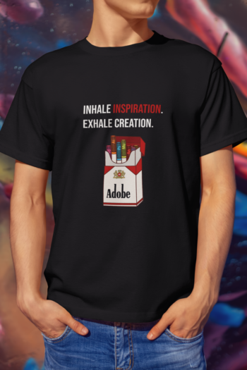 Premium Adobe Designer T-Shirt 100% cotton white tshirt creative professional humor shirt with Adobe addiction pack design