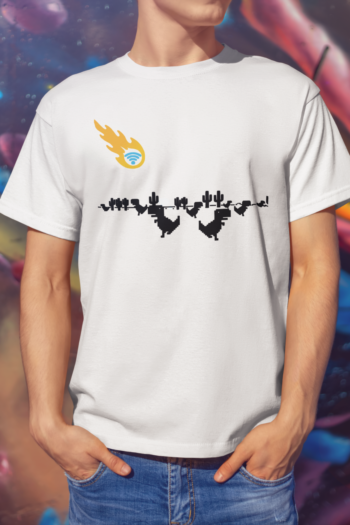 chrome-dino-white-t-shirt-for-men