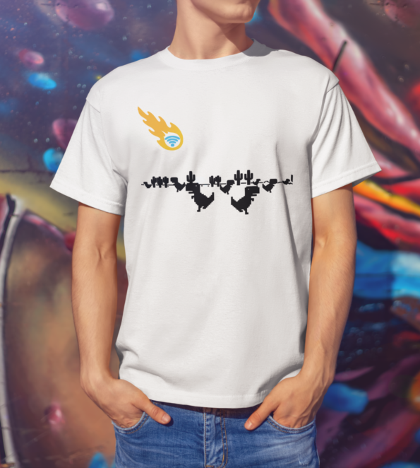 chrome-dino-white-t-shirt-for-men