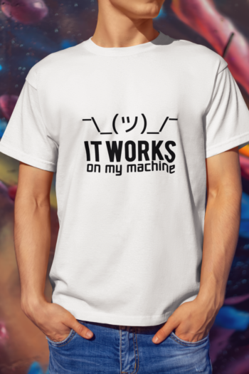 It Works On My Machine Developer T-Shirt for Men Regular Fit Cotton