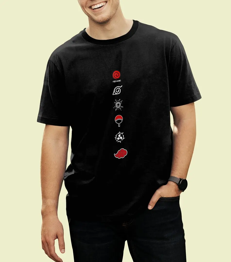 naruto-symbols-black 1 Naruto Clan Symbol T-shirt