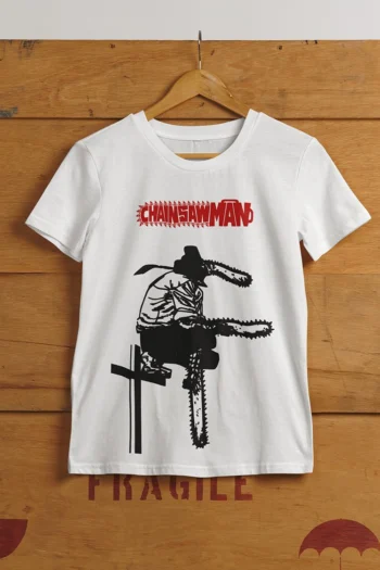 chainsaw man t-shirt design mockup