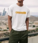 chainsaw man t-shirt marron