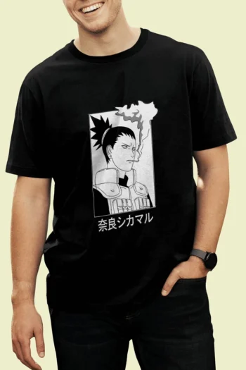 Shikamaru Anime Printed Cotton T-shirt