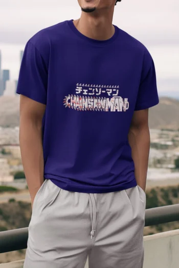 Chainsaw Man Text Blade Minimal Typography T-Shirt Design