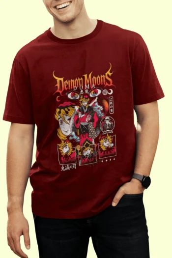 Demon Slayer Doma Upper Moon Two premium anime graphic t-shirt on 100% cotton fabric by Akrinity