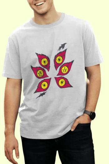 Demon Slayer Kokushibo Six Eyes anime streetwear t-shirt on premium cotton fabric by Akrinity