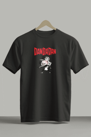 dandadan anime t-shirt featuring Ken Takakura, Momo Ayase and Turbo granny manga graphic design printed on premium cotton fabric