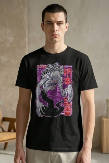 Cursed Spirit Monster anime graphic t-shirt in white premium cotton streetwear style by Akrinity