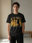 Geto Villain Aura anime graphic t-shirt with manga-inspired dark streetwear artwork on white cotton tee