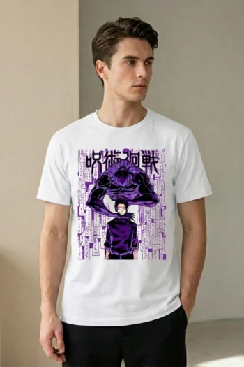Jujutsu inspired shadow beast anime graphic t-shirt with dark manga streetwear artwork for men and women by Akrinity