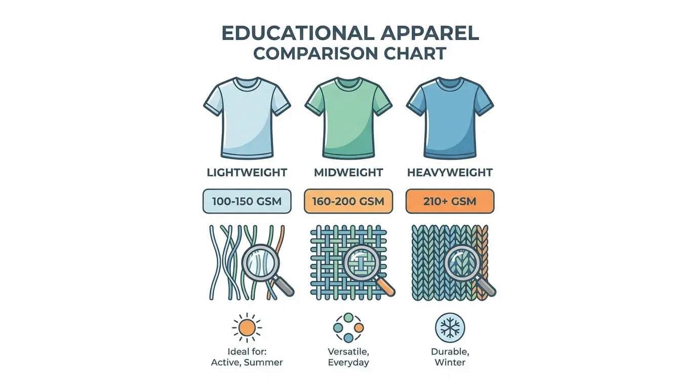Lightweight vs Midweight vs Heavyweight T-Shirts
