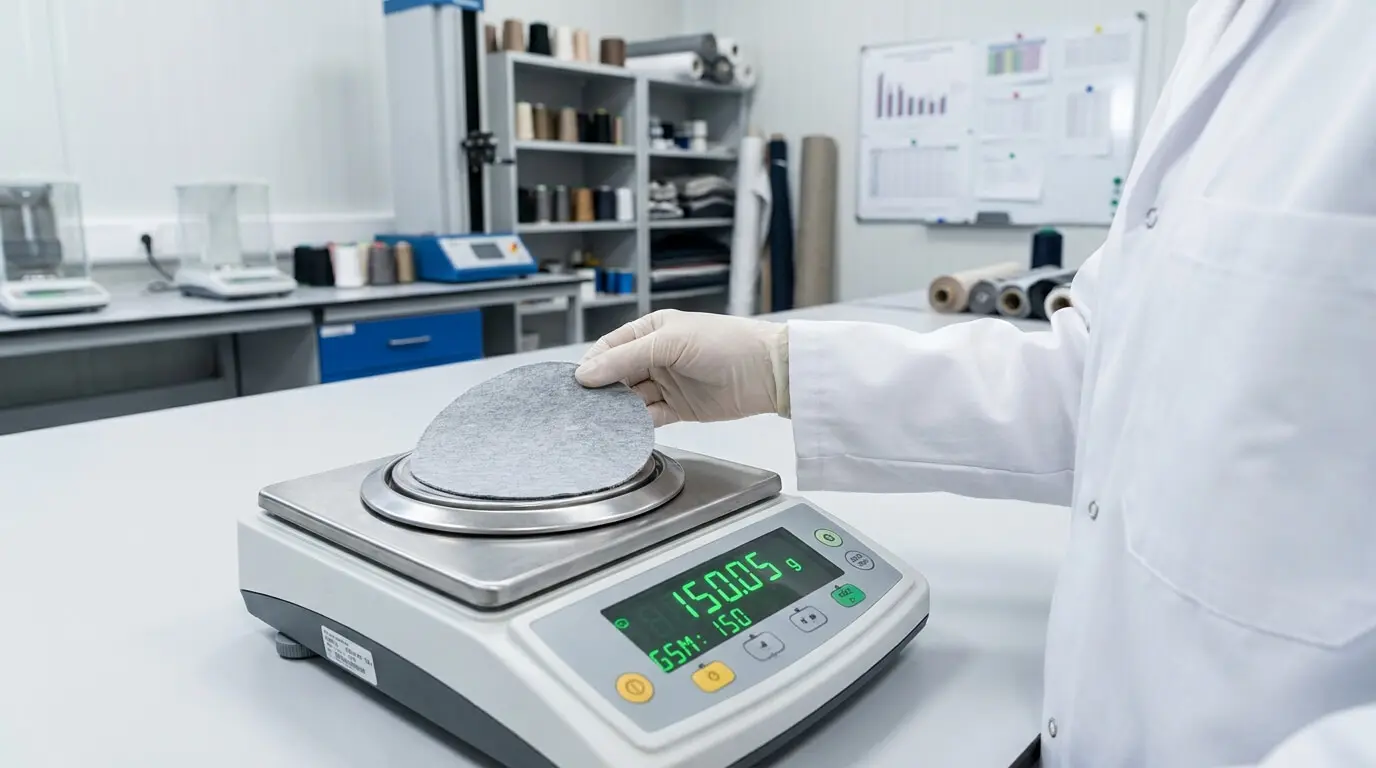 Fabric GSM measurement process