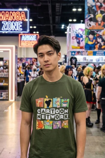 Akrinity Cartoon Network Classics graphic t-shirt in black made from 100% premium cotton with colourful retro cartoon print, regular unisex fit and premium DTF printing.
